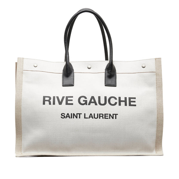 Saint Laurent Ysl Noe Leopard-Print Rive Gauche Tote