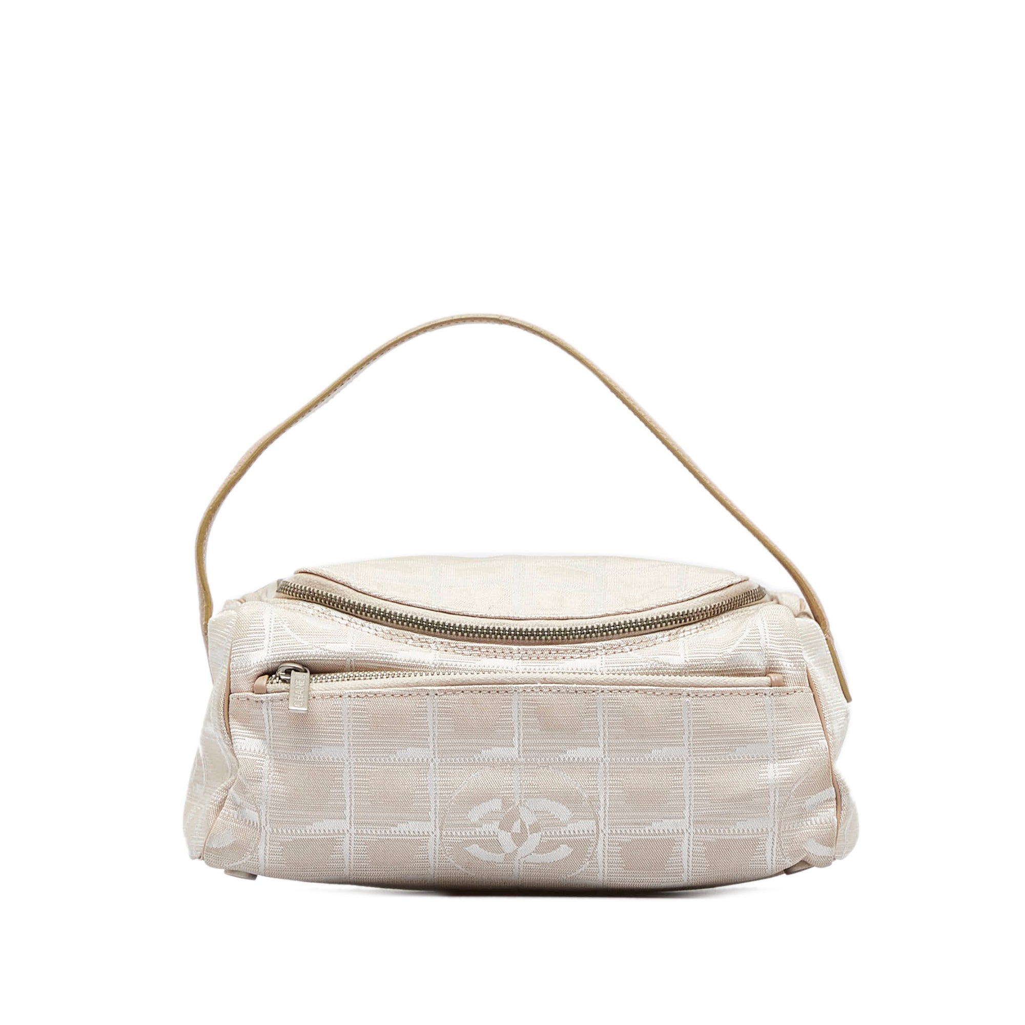 Chanel Chanel Travel Line Beige Jacquard Nylon Large Tote Bag