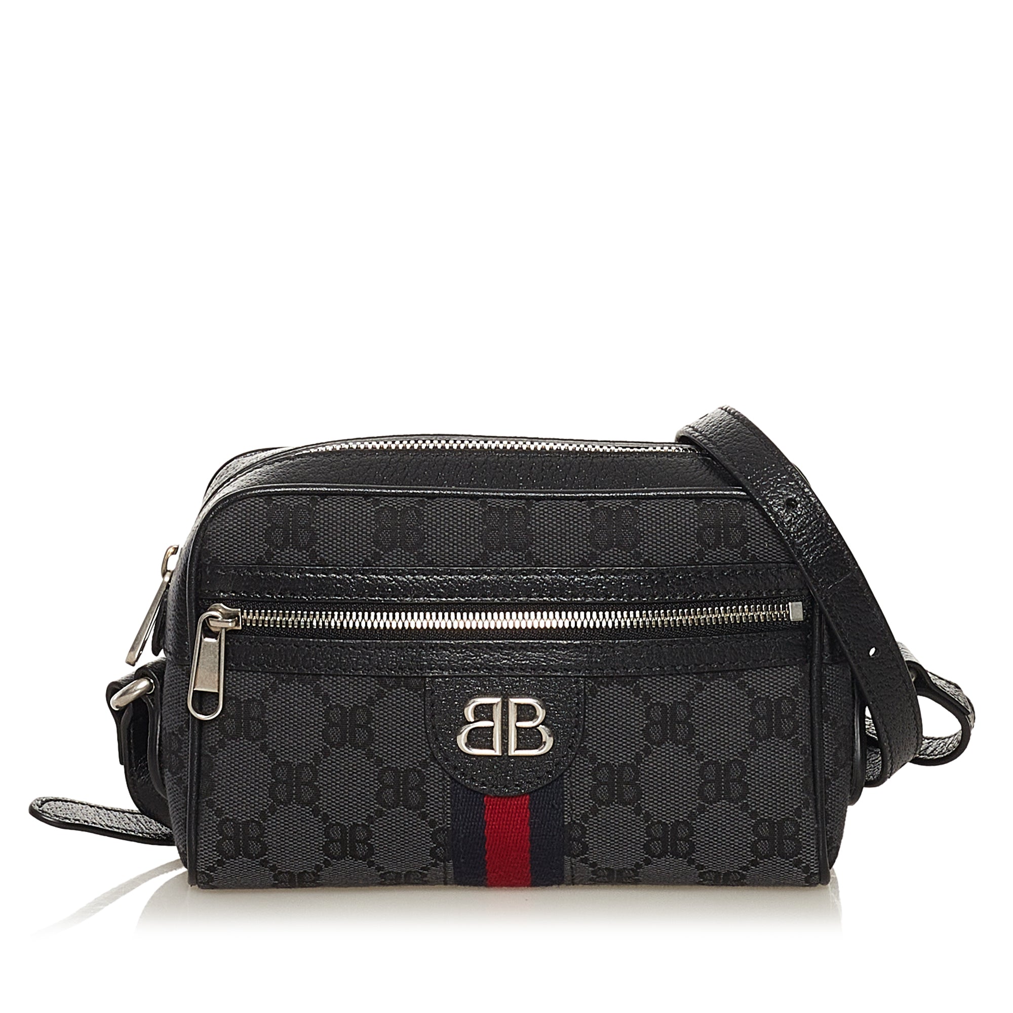Gucci x Balenciaga The Hacker Project Shoulder Zip Bag Black in