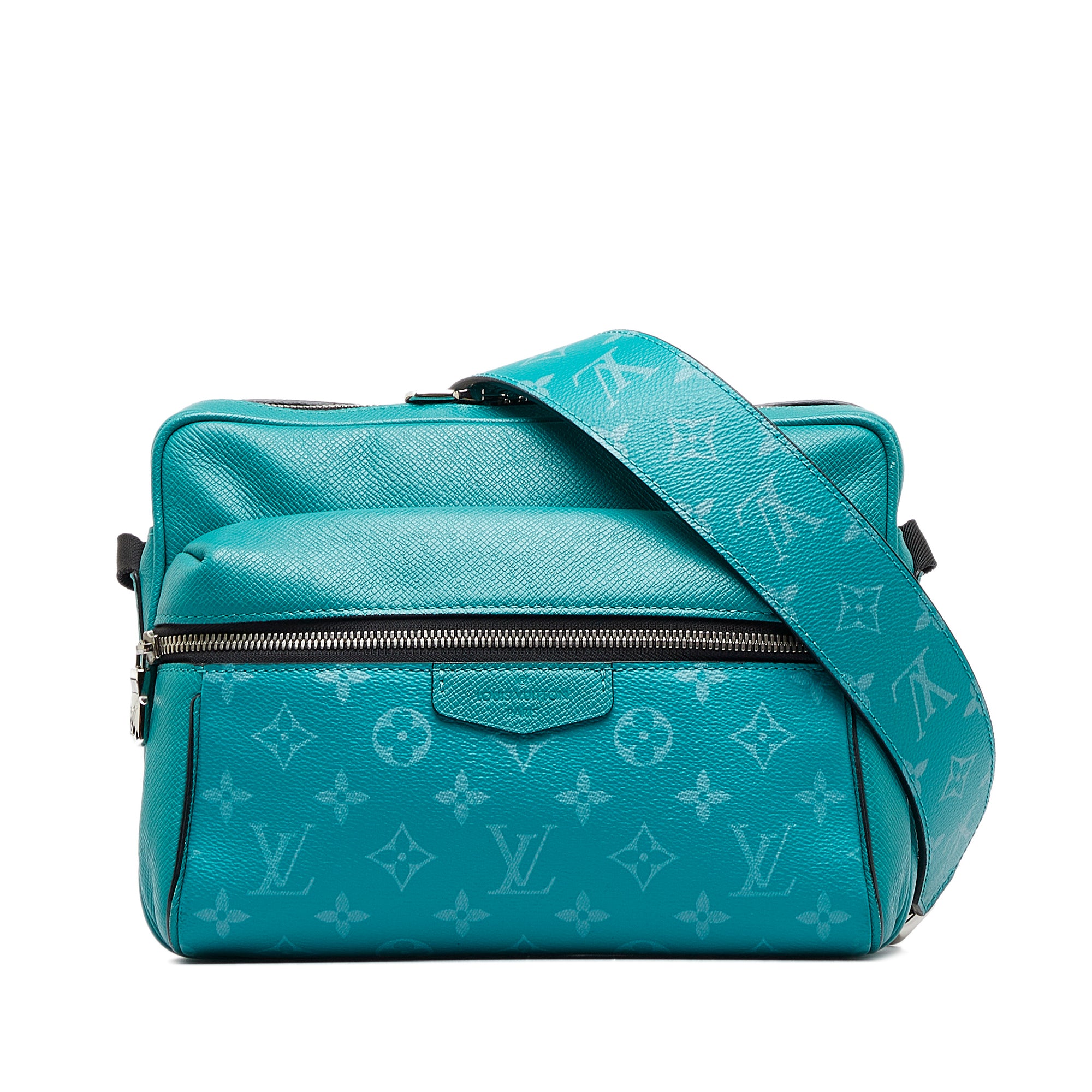 Teal Louis Vuitton Taigarama Outdoor Messenger Crossbody Bag