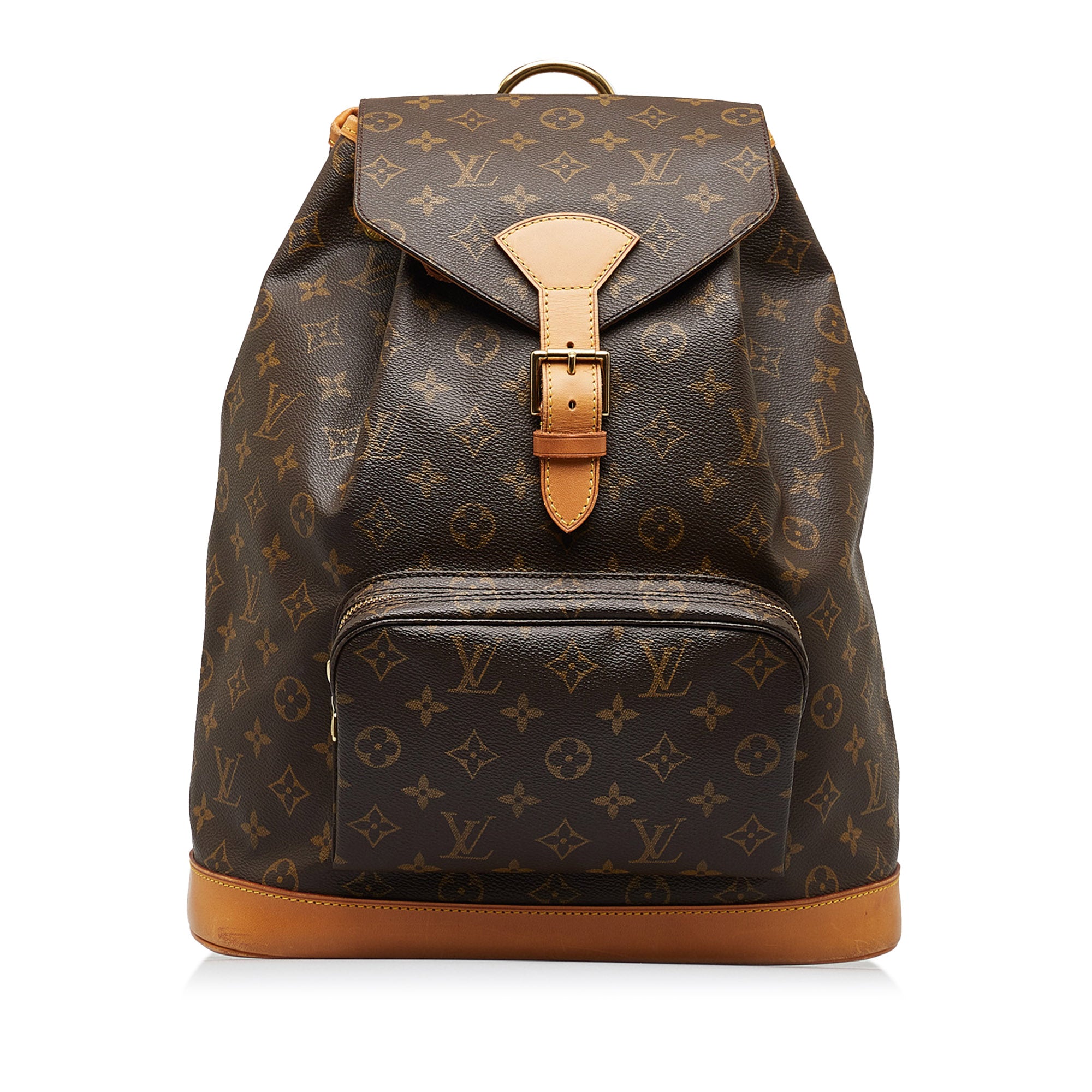 Louis Vuitton Montsouris Gm Brown Canvas Backpack Bag (Pre-Owned)