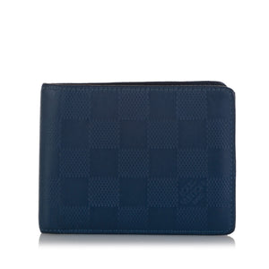 Sell Louis Vuitton Damier Graphite Blue Multiple Wallet - Black