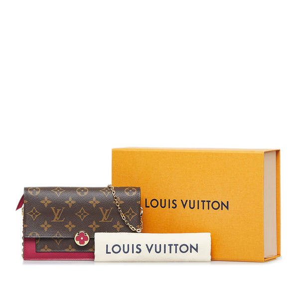 Louis Vuitton Floral Chain Wallet Monogram Canvas Leather Shoulder Bag CBRRXSA 144010010446