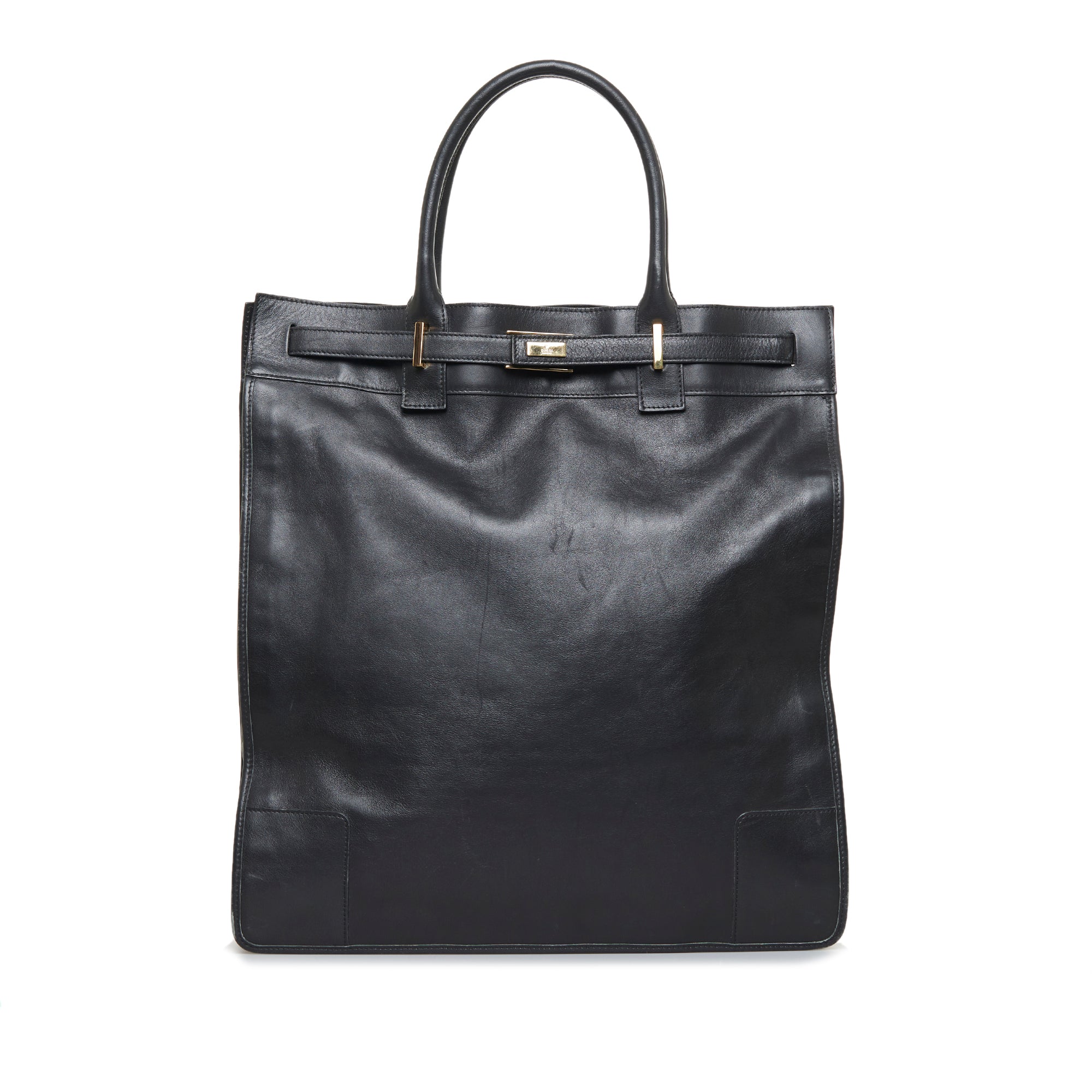 Pre-owned Goyard Hardy Leather Tote In Black