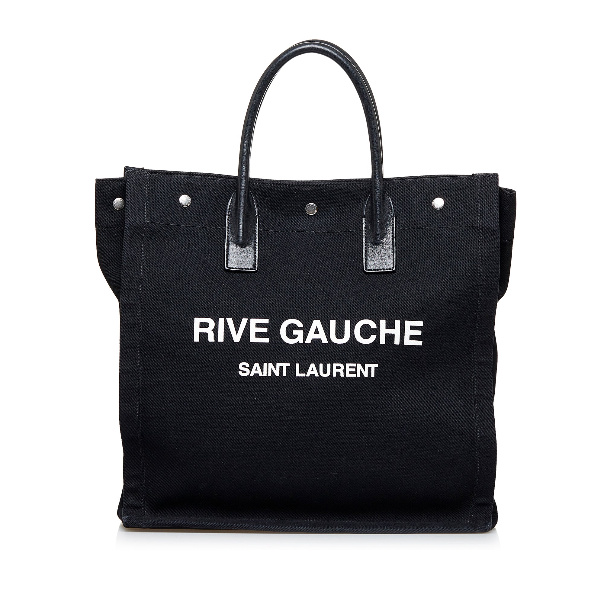 Saint Laurent Rive Gauche Canvas and Leather Bag
