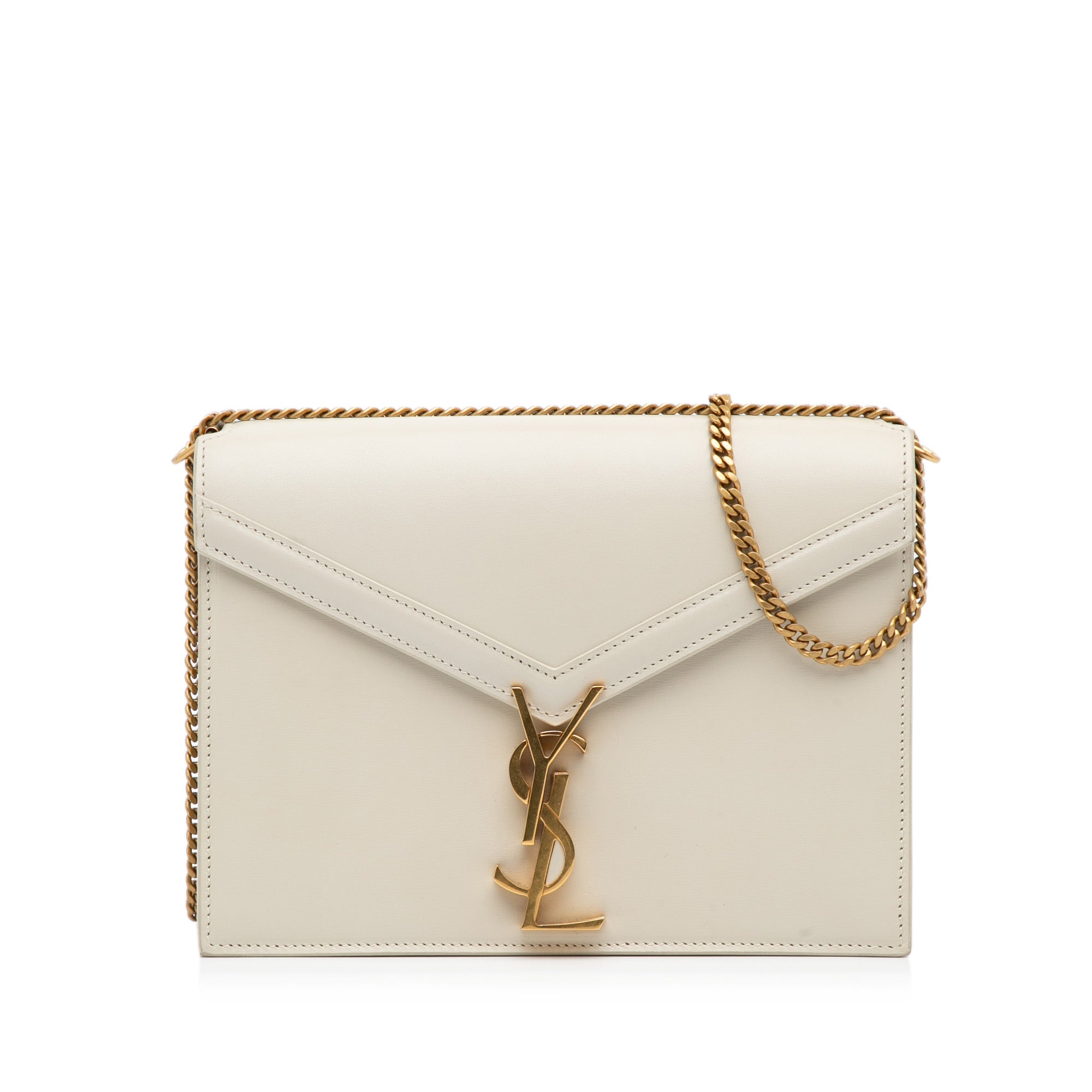 Saint Laurent Authenticated Cassandra Leather Handbag