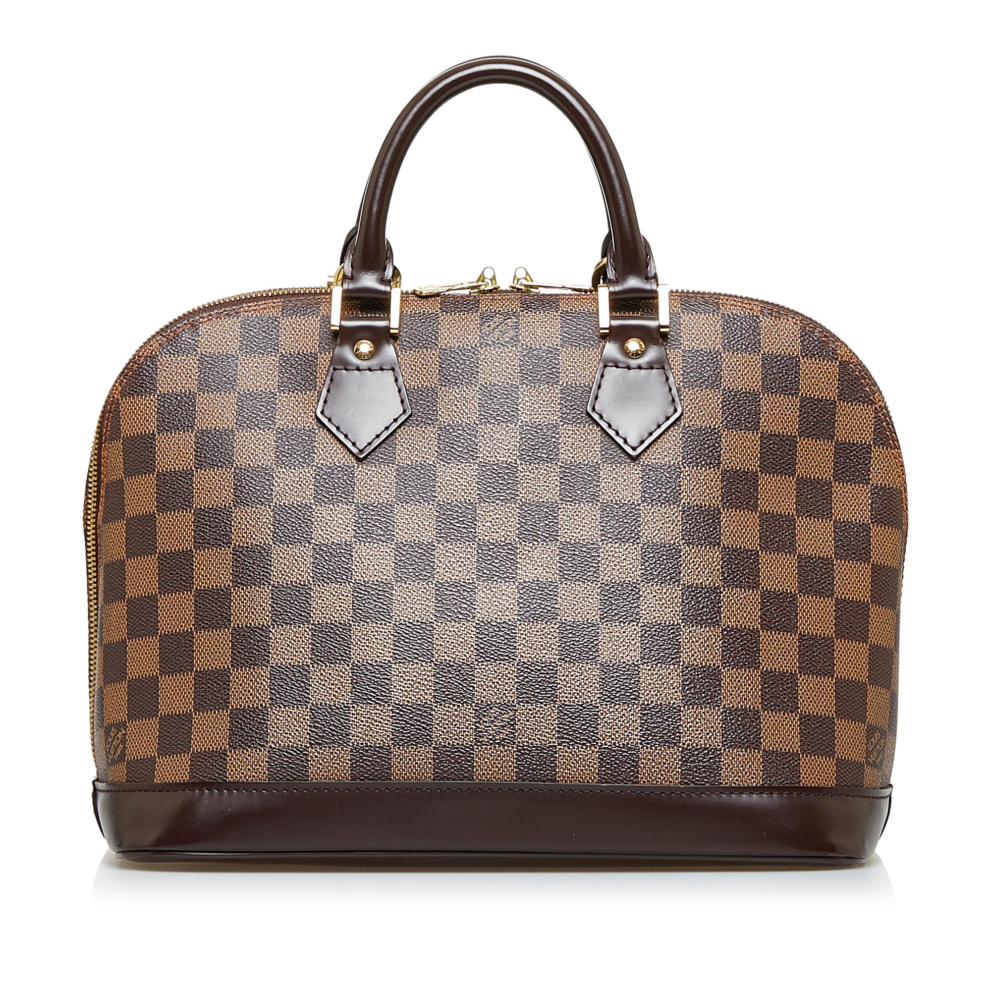 Louis Vuitton Vintage - Damier Ebene Alma PM Bag - Brown - Leather