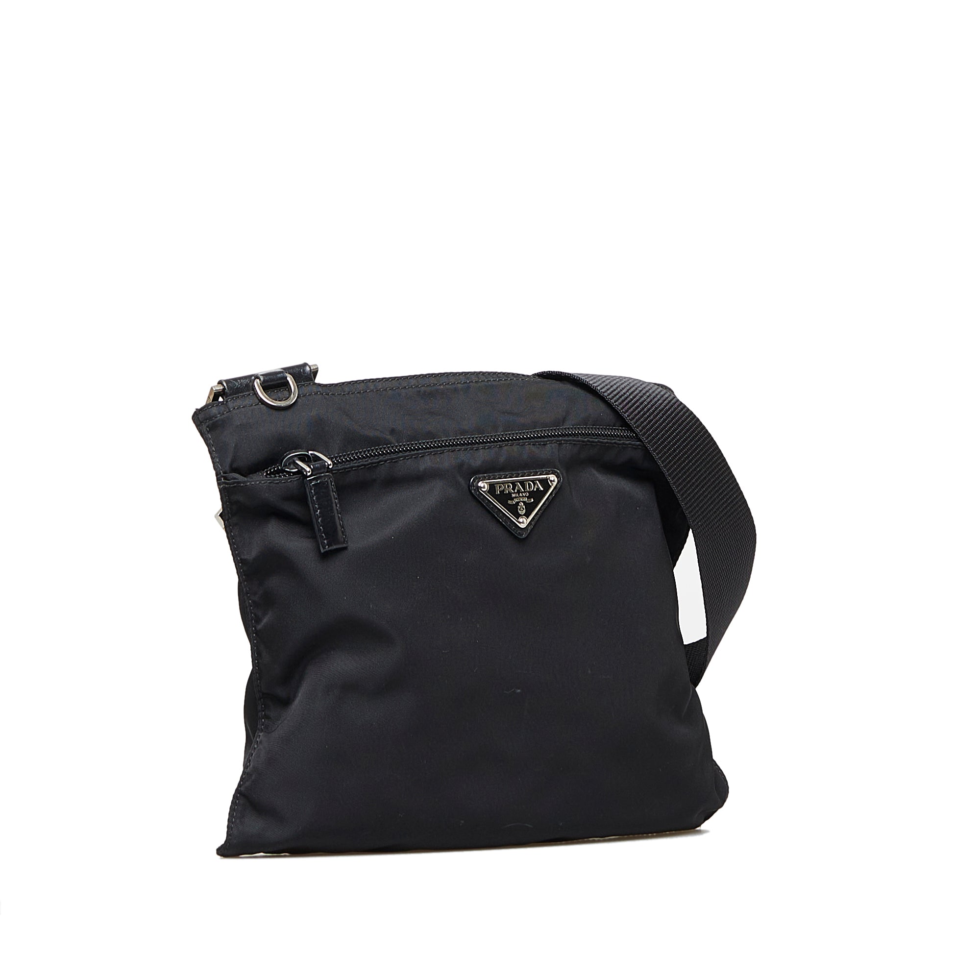 PRADA: nylon crossbody bag - Black