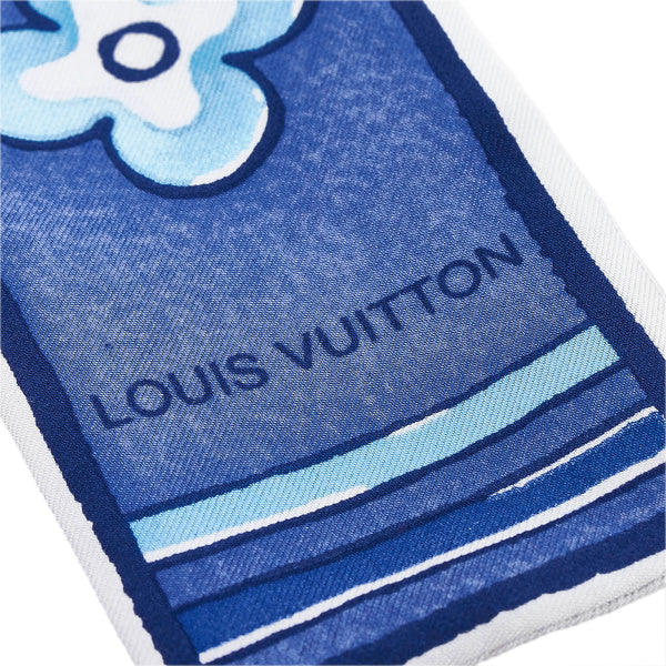 Used Louis Vuitton Lilac Silk Printed Monogram Twilly