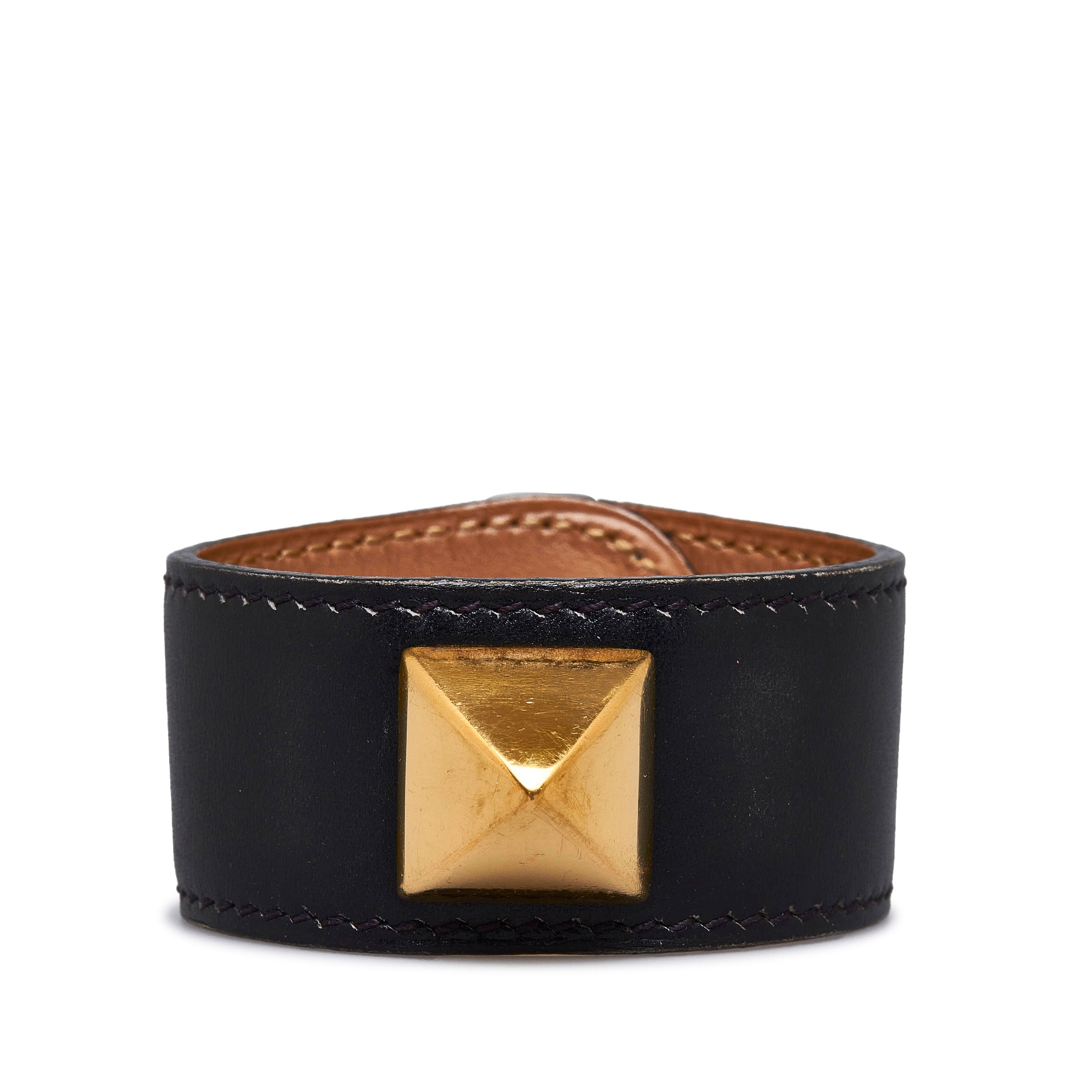 Louis Vuitton - Authenticated Bracelet - Leather Black for Women, Very Good Condition