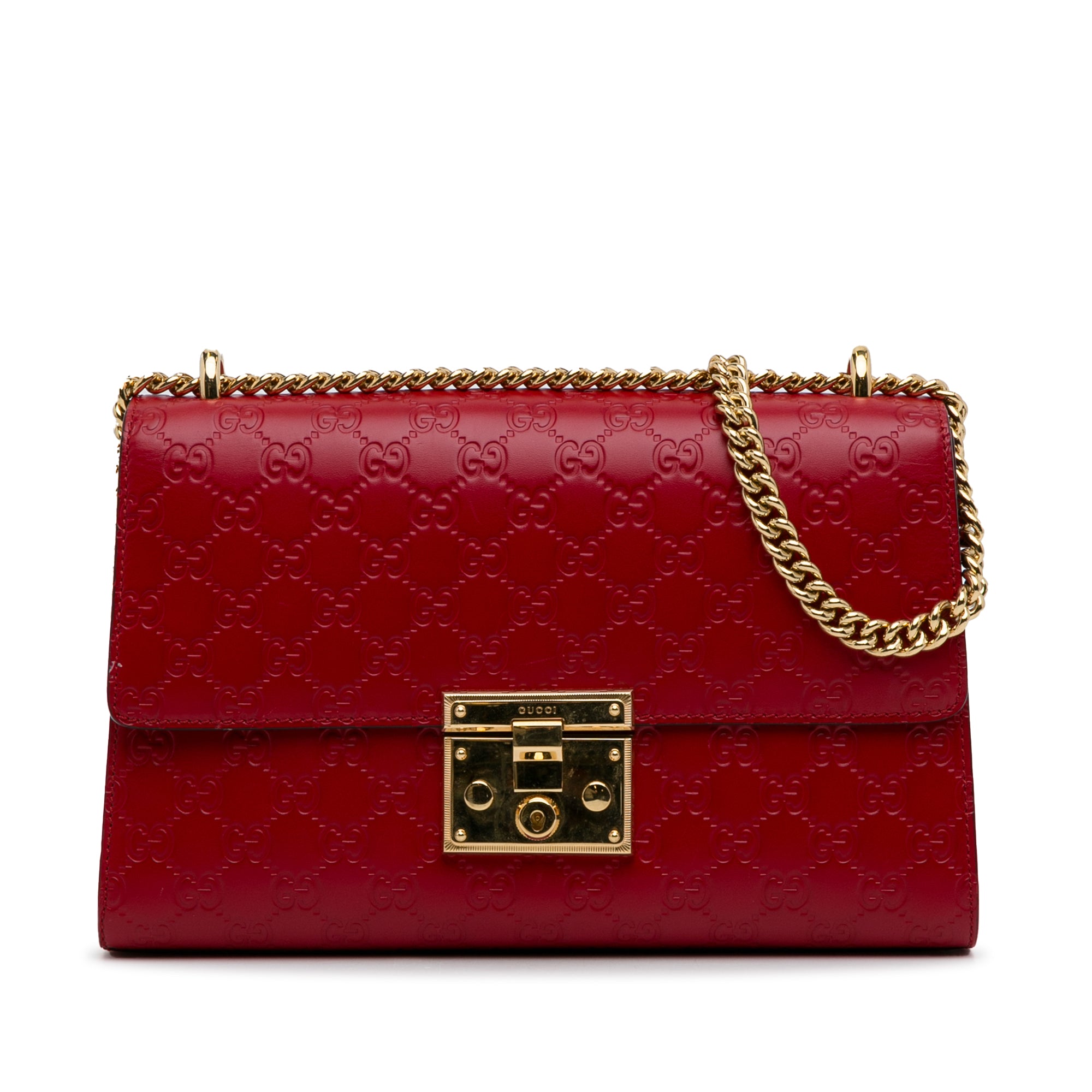Gucci Pink Guccissima Leather Small Padlock Shoulder Bag Gucci