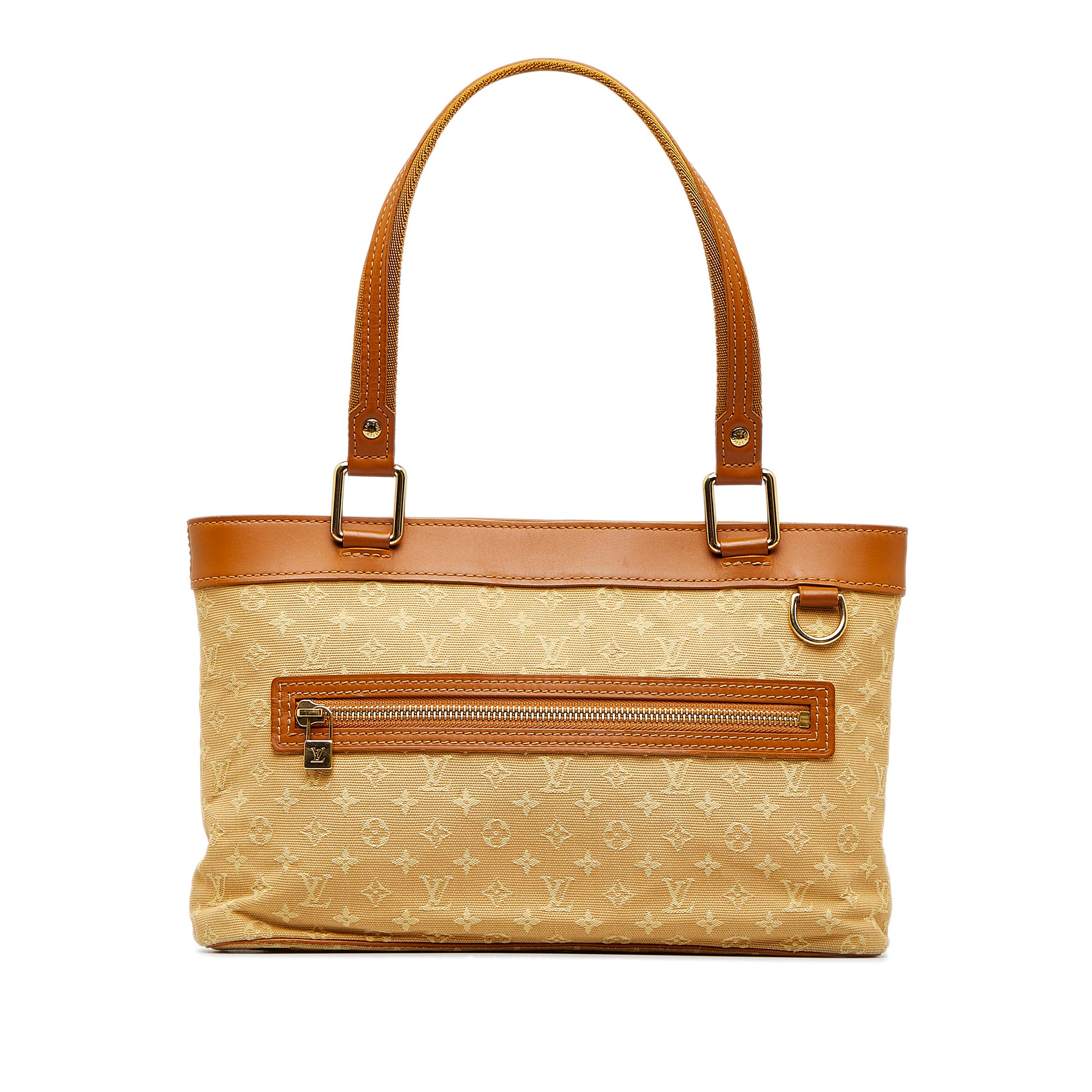 Pre-owned Louis Vuitton Brown Leather And Shearling On My Side Pm Tote Bag