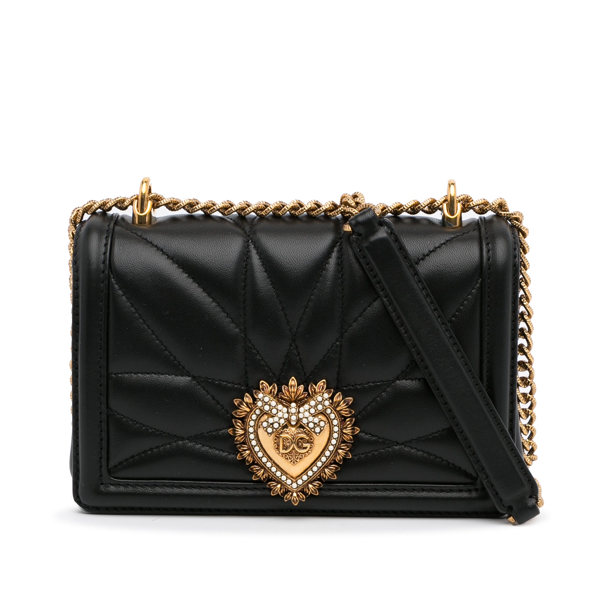 Dolce & Gabbana Gold Small Devotion Bag