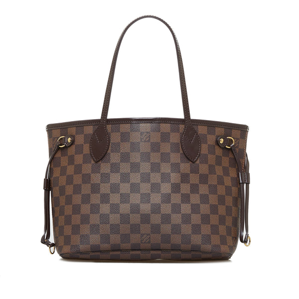 Brown Louis Vuitton Damier Ebene Neverfull PM Tote Bag, RvceShops Revival