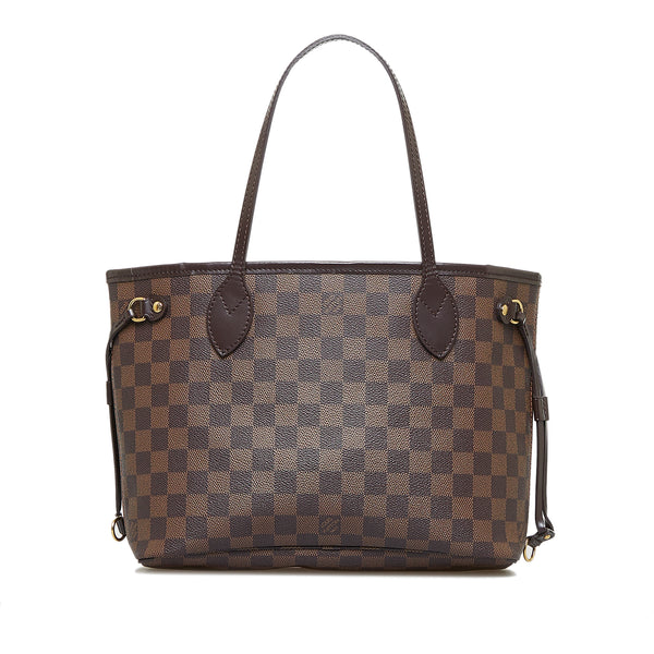 Brown Louis Vuitton Damier Ebene Neverfull PM Tote Bag, RvceShops Revival