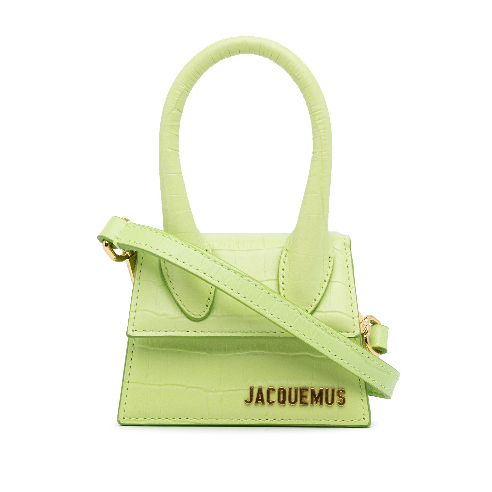 Jacquemus Le Chiquito Leather Mini Bag in Green