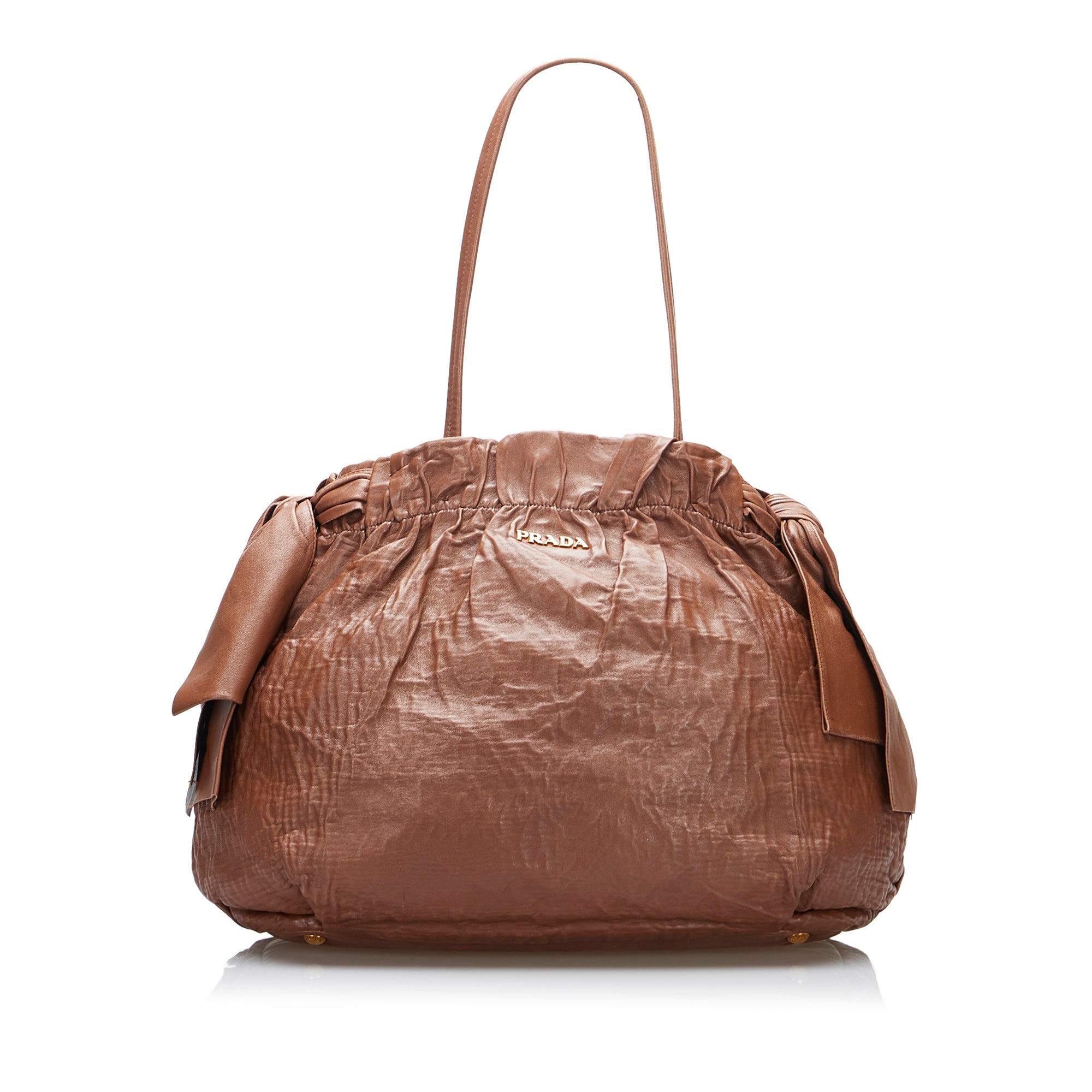 The Large Bow Leather Tote Bag