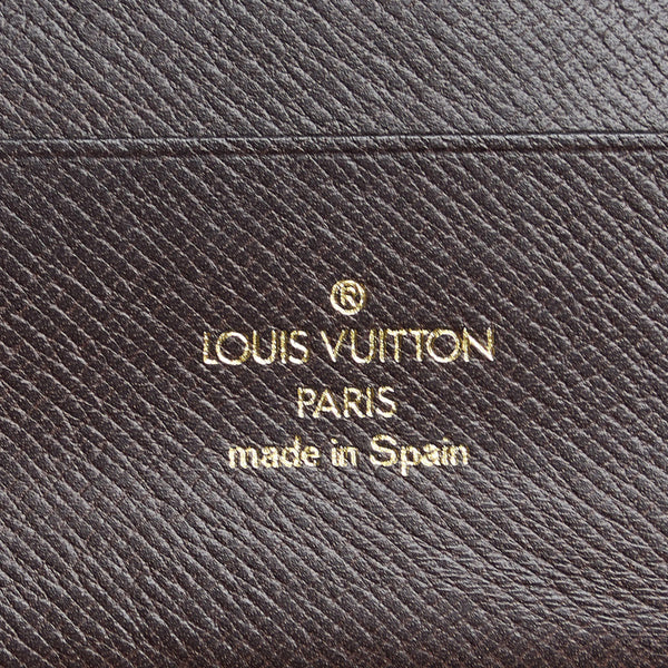 Brown Louis Vuitton Damier Ebene Portefeuille Marco Wallet
