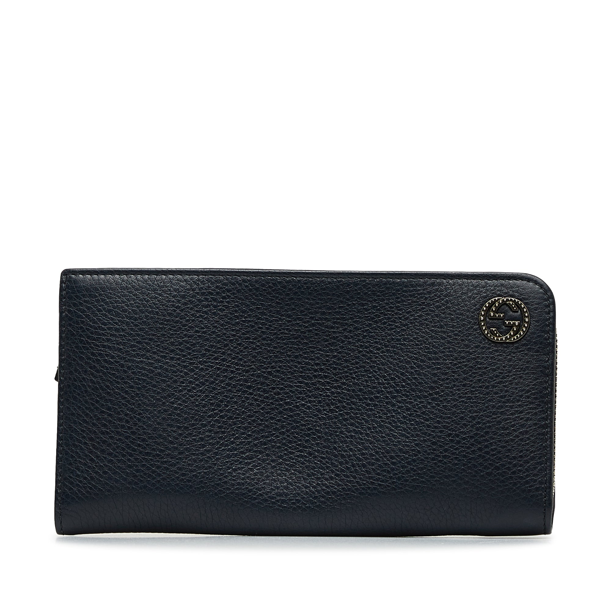 Blue Gucci Interlocking G Leather Long Wallet – Designer Revival