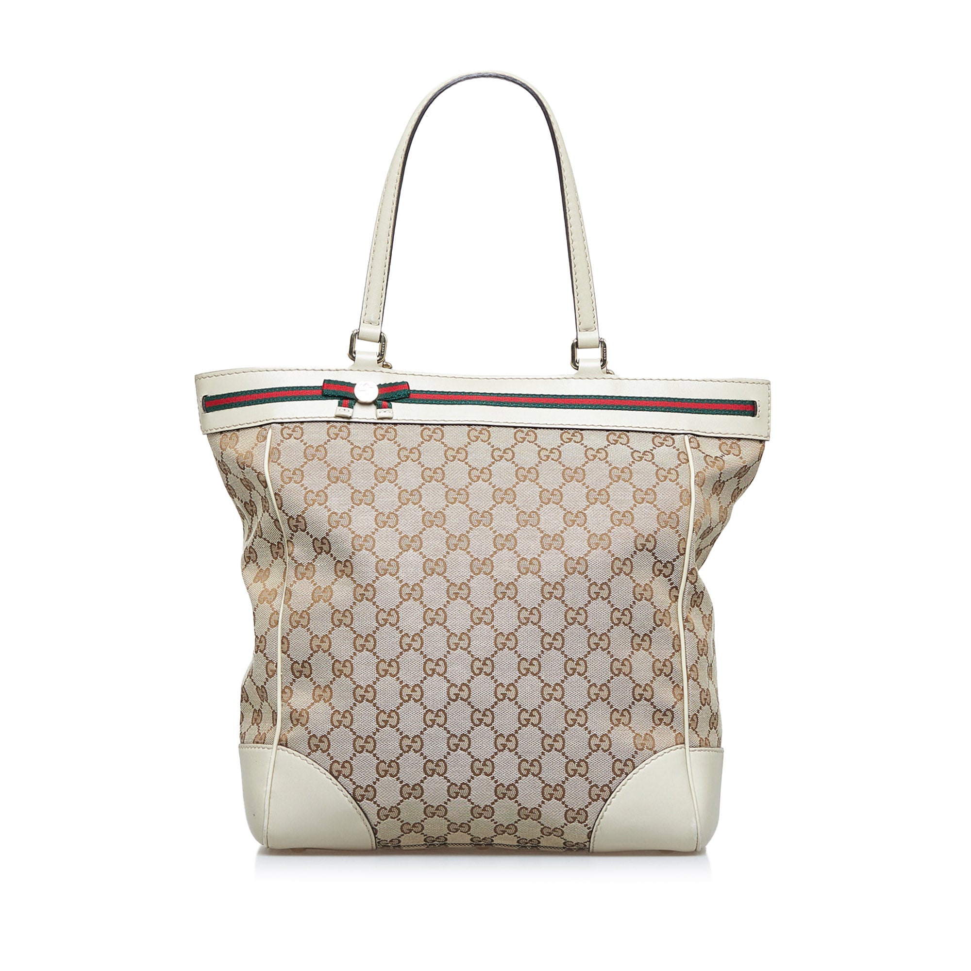 Gucci Tote Bag Beige Canvas