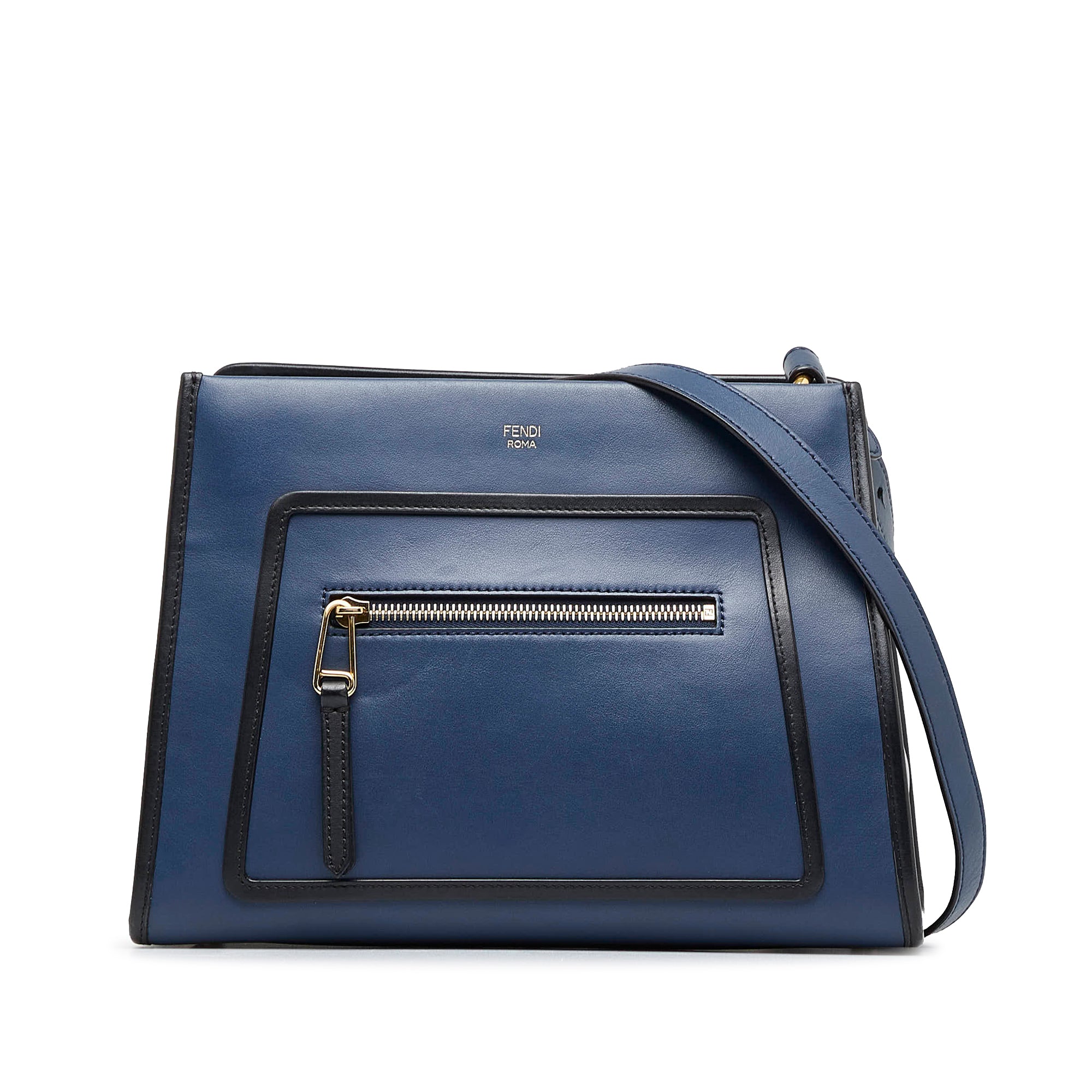 Blue Fendi Small Runaway Leather Satchel – Designer Revival