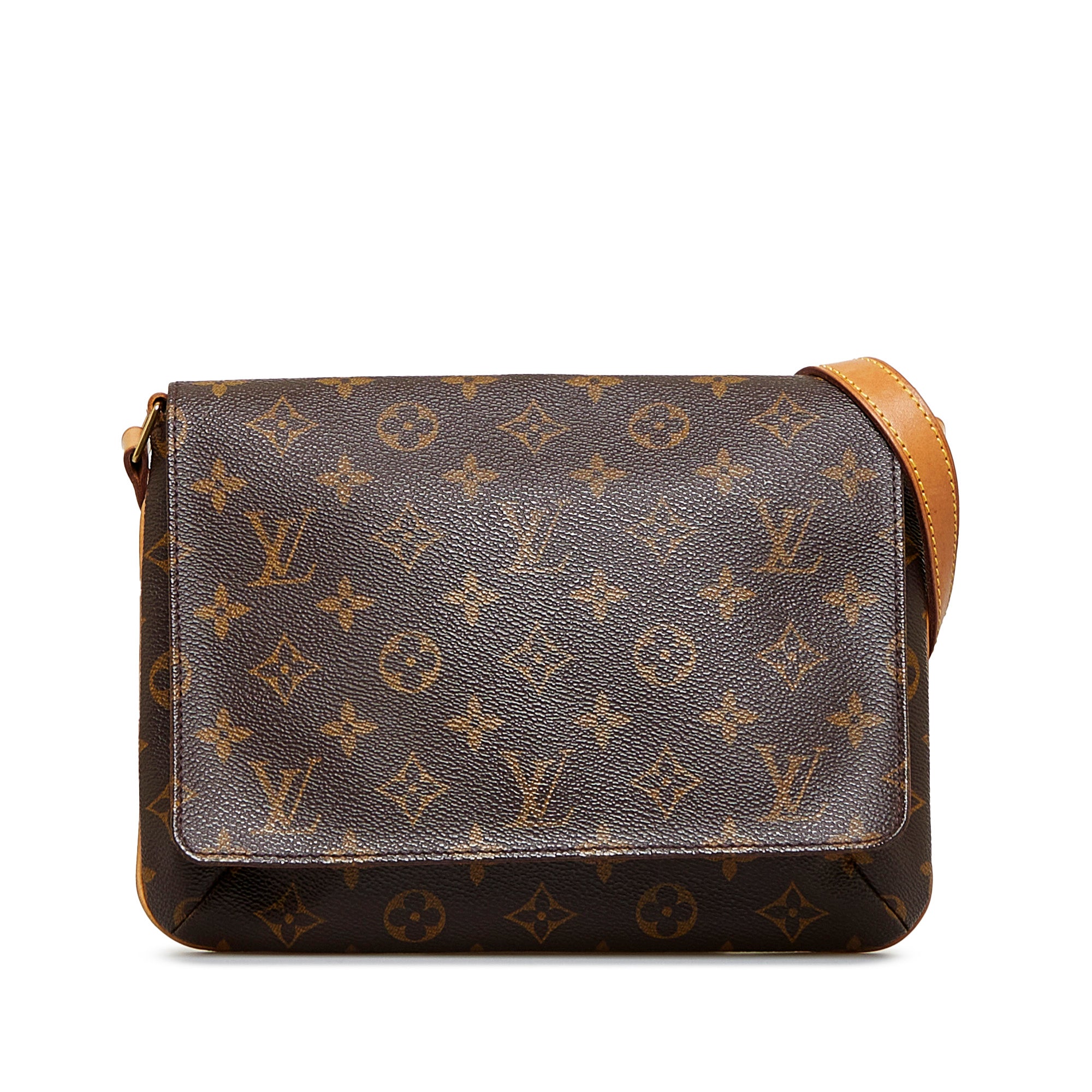 LOUIS VUITTON. Musette bag in monogram canvas and leathe…