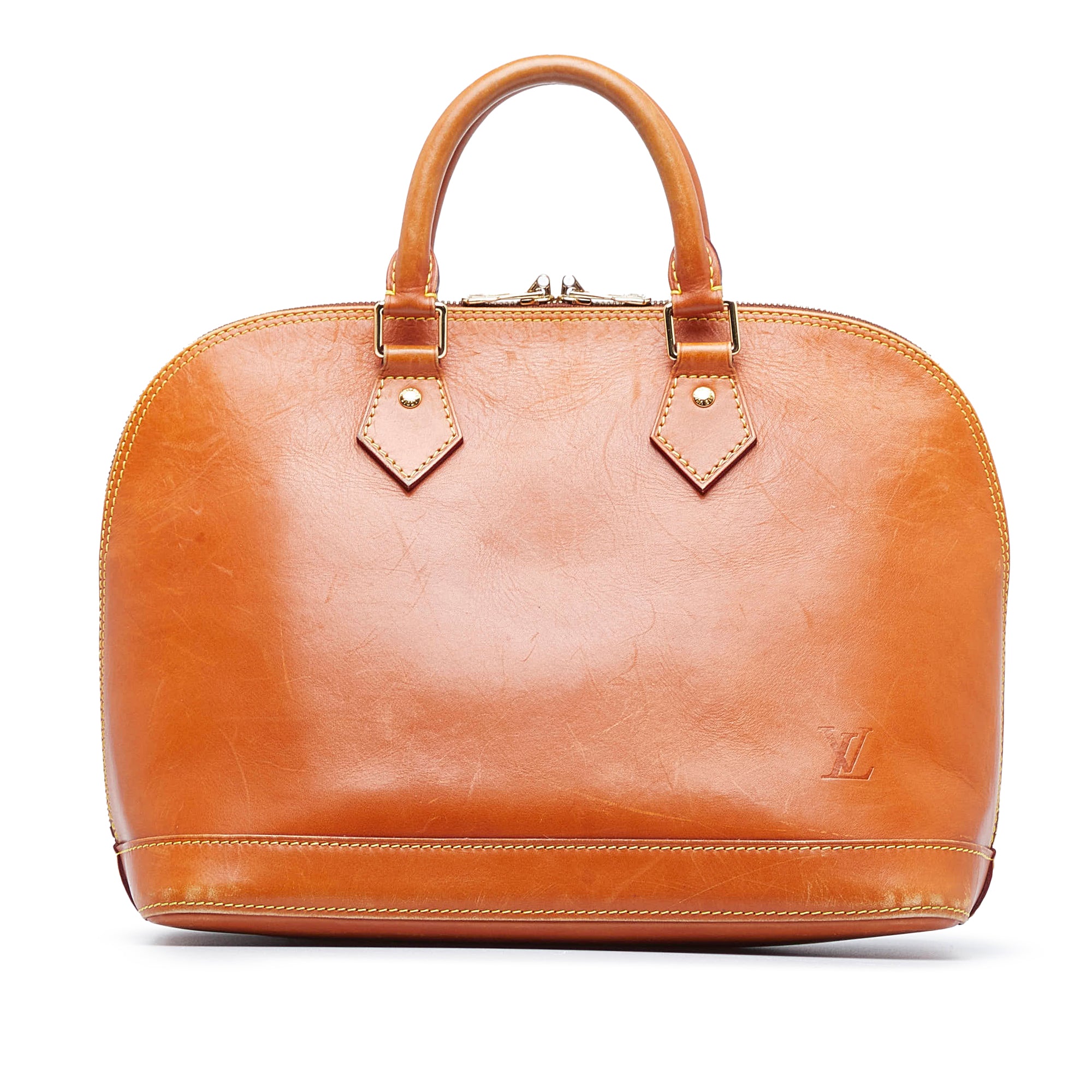 Tan Louis Vuitton Epi Leather Alma PM Bag