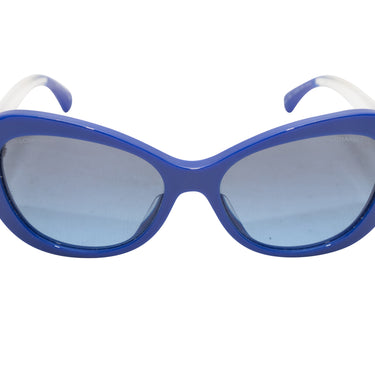 Blue Chanel Oversized Sunglasses