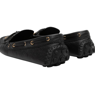 Black Louis Vuitton Embossed Monogrammed Driving Loafers Size 39 - Atelier-lumieresShops Revival
