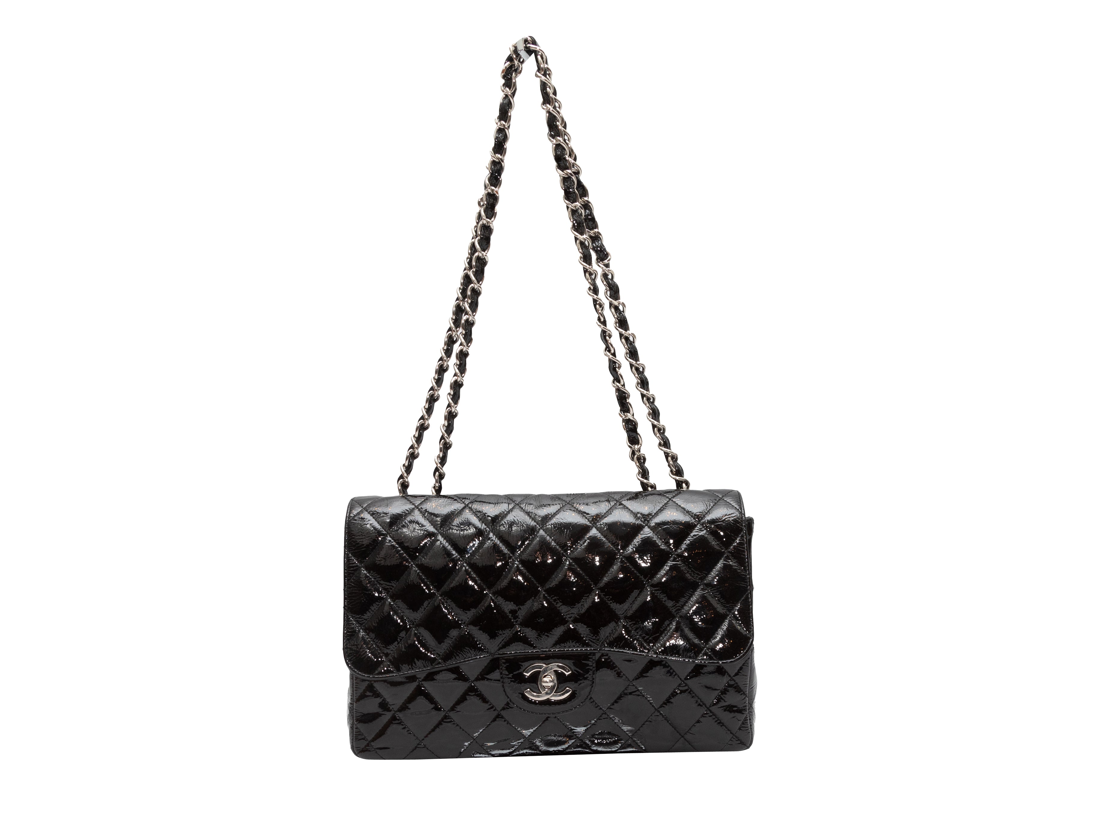 Chanel - Authenticated Timeless Classique Top Handle Handbag - Patent Leather Black for Women, Very Good Condition
