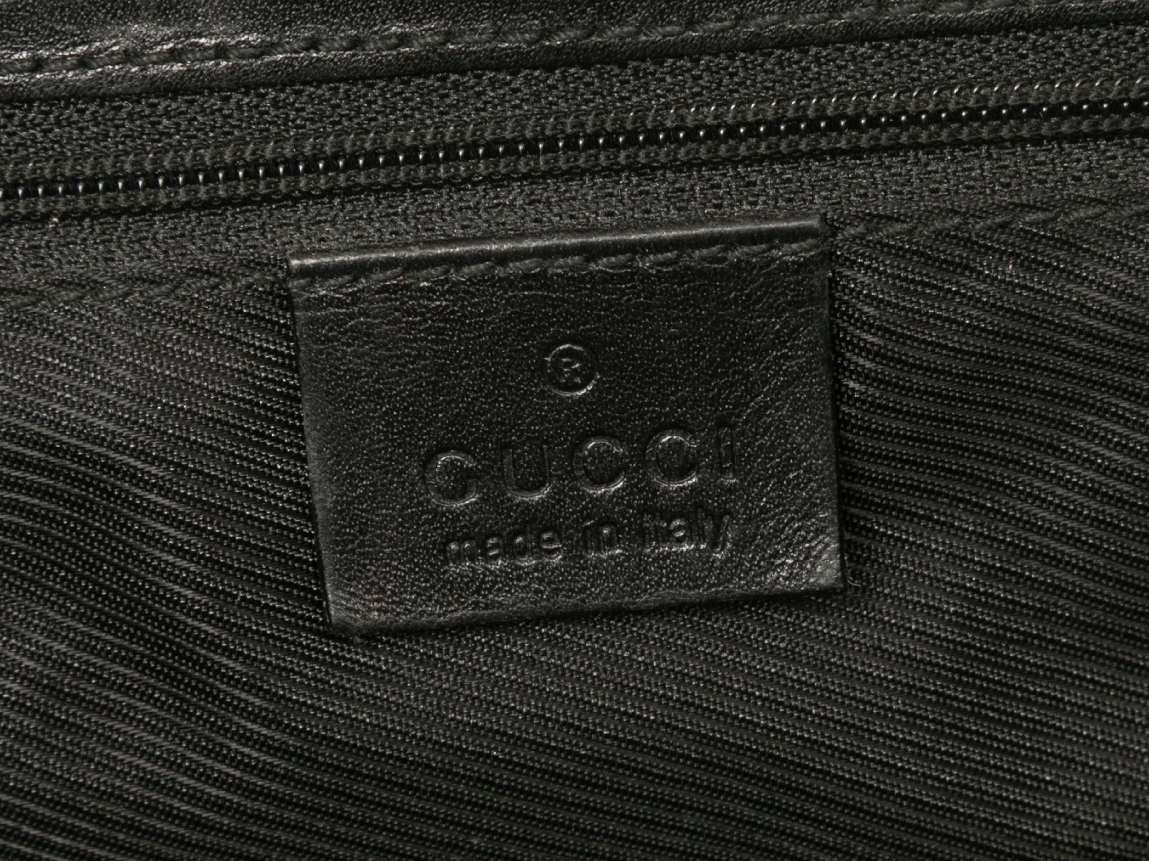 Vintage Black Gucci Monogram Canvas & Leather Tote Bag – Designer