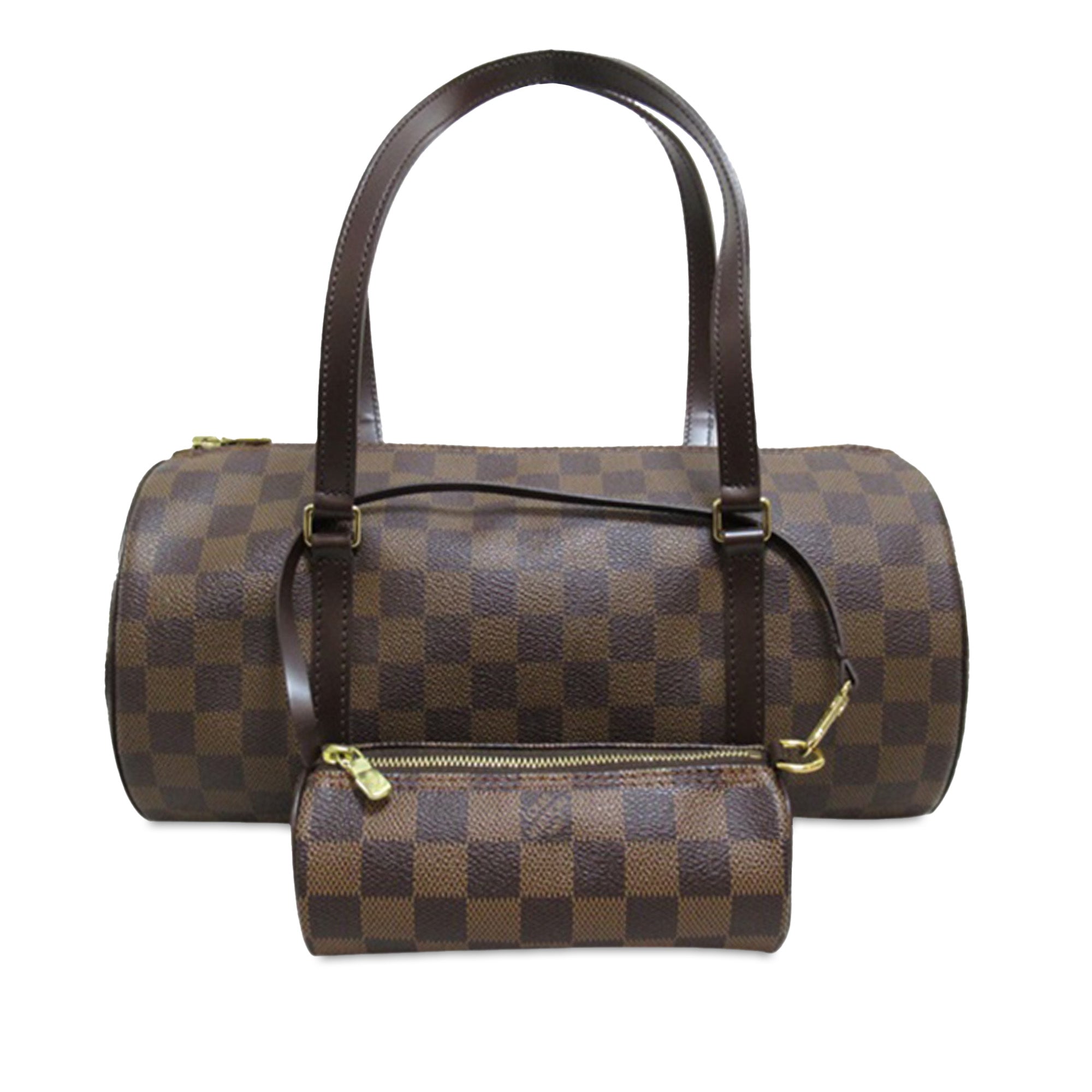 Louis Vuitton Soufflot BB handbag in brown monogram canvas and pink leather