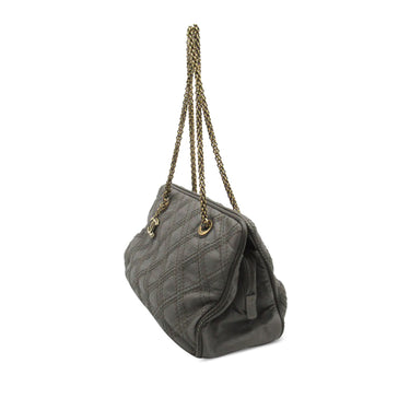 Gray Chanel CC Triptych Calfskin Shoulder Bag - Designer Revival