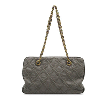Gray Chanel CC Triptych Calfskin Shoulder Bag - Designer Revival