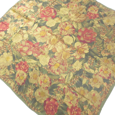 Yellow Chanel Floral Silk Scarf Scarves - Designer Revival