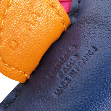 Blue Hermès Grigri Rodeo Bag Charm TPM - Designer Revival