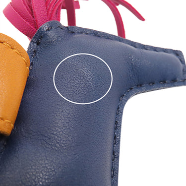 Blue Hermès Grigri Rodeo Bag Charm TPM - Designer Revival