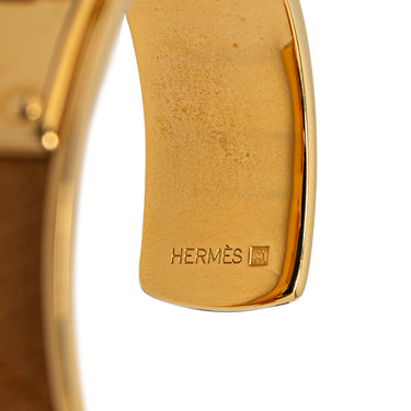Gold Hermès Kelly Bangle Costume Bracelet