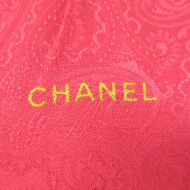 Red Chanel CC Silk Scarf Scarves - Designer Revival