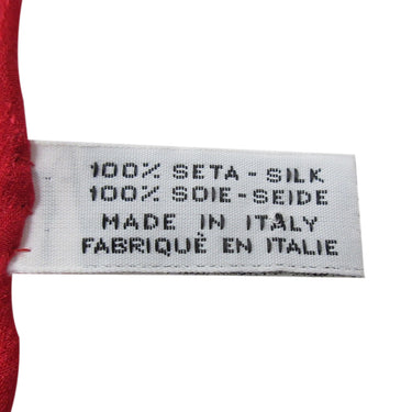 Red Chanel CC Silk Scarf Scarves - Designer Revival