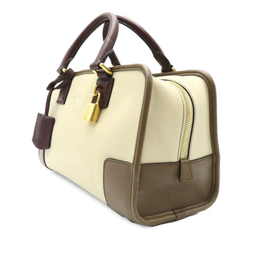 Beige LOEWE Tricolor Leather Amazona 28 Handbag - Atelier-lumieresShops Revival