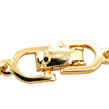 Gold Chanel CC Metallic Lambskin Round Vanity Case