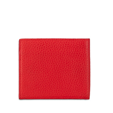 Red Bottega Veneta Leather Bifold Wallet - Designer Revival