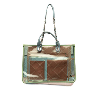 Green Chanel Medium Coco Splash Shopping Tote Satchel - Designer Revival