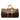 Bolso de mano Louis Vuitton Kensington en lona a cuadros revestida ébano y cuero marrón