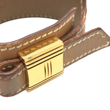 Brown Hermès Leather Artemis Wrap Bracelet - Designer Revival