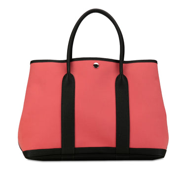 Pink Hermès Toile Garden Party 36 Tote Bag - Designer Revival