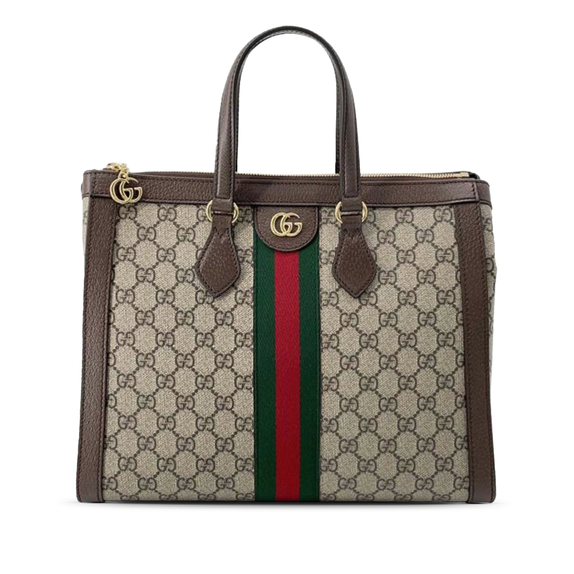 Brown Gucci Medium GG Supreme Ophidia Satchel – Designer Revival