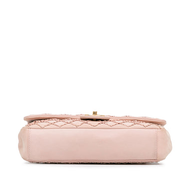 Pink Chanel Twist Quilted Heart Flap Crossbody Bag