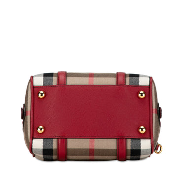 Brown Burberry House Check Alchester Satchel